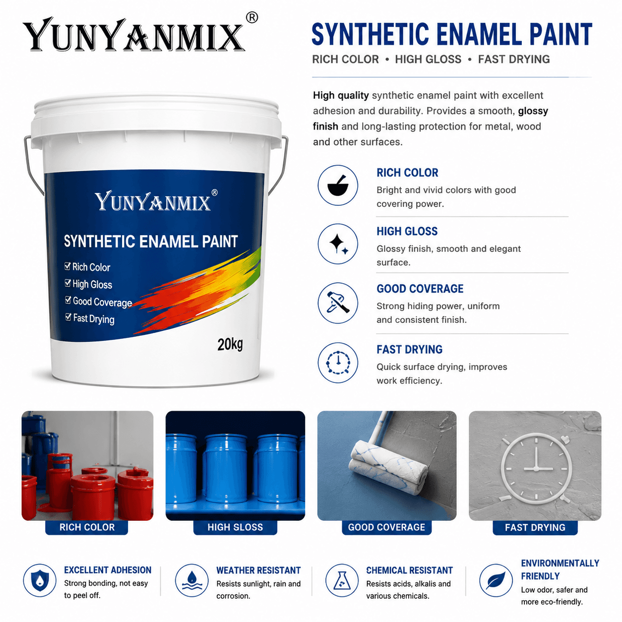 Water-Based Acrylic Enamel Finish Paint